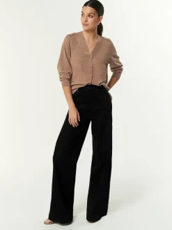 Zwart - Jeans met wijde pijpen