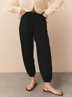 Zwart - Jersey Harem Joggers