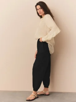 Zwart - Jersey Harem Joggers