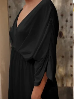 Zwart - Jersey Kaftan Maxi Dress