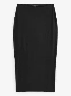 Zwart - Jersey midirok