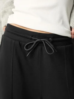Zwart - Joggingbroek met wijde pijpen