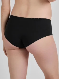 Zwart - JoJo Maman Bébé - 3 Zwangerschapsshorts met kanten rand