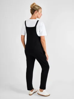 Zwart - JoJo Maman Bébé - Jersey zwangerschaps-tuinbroek