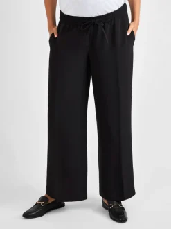 Zwart - JoJo Maman Bébé - Zwangerschapsbroek met wijde pijpen