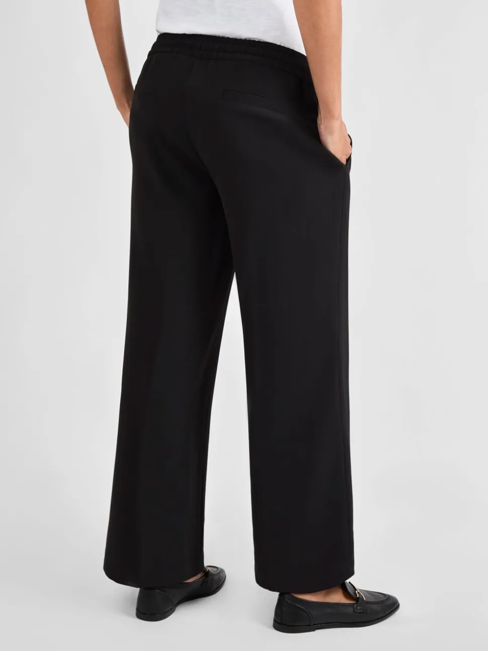 Zwart - JoJo Maman Bébé - Zwangerschapsbroek met wijde pijpen