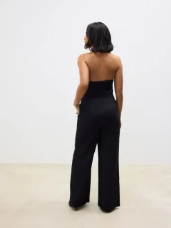 Zwart - Jumpsuit met halterhals