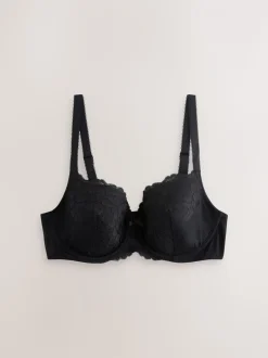 Zwart - Kanten beha met cupmaat DD+