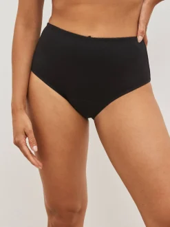 Zwart - Katoenen menstruatieslip voor medium vloeien