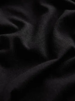 Zwart - Katoenen Modal ruimvallend V-hals T-shirt