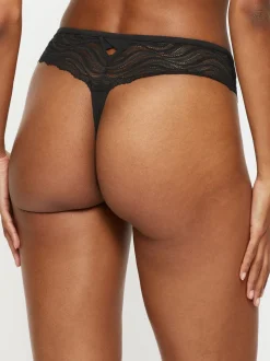Zwart - KBX Lola Lace Brazilian Knickers