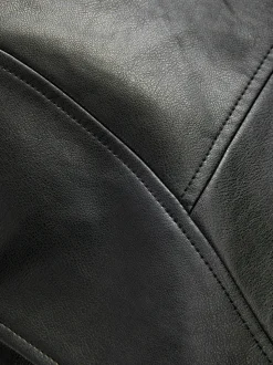 Zwart - Kunstleren bikerjack