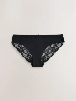 Zwart - Lace Back NVPL Knickers 7 Pack
