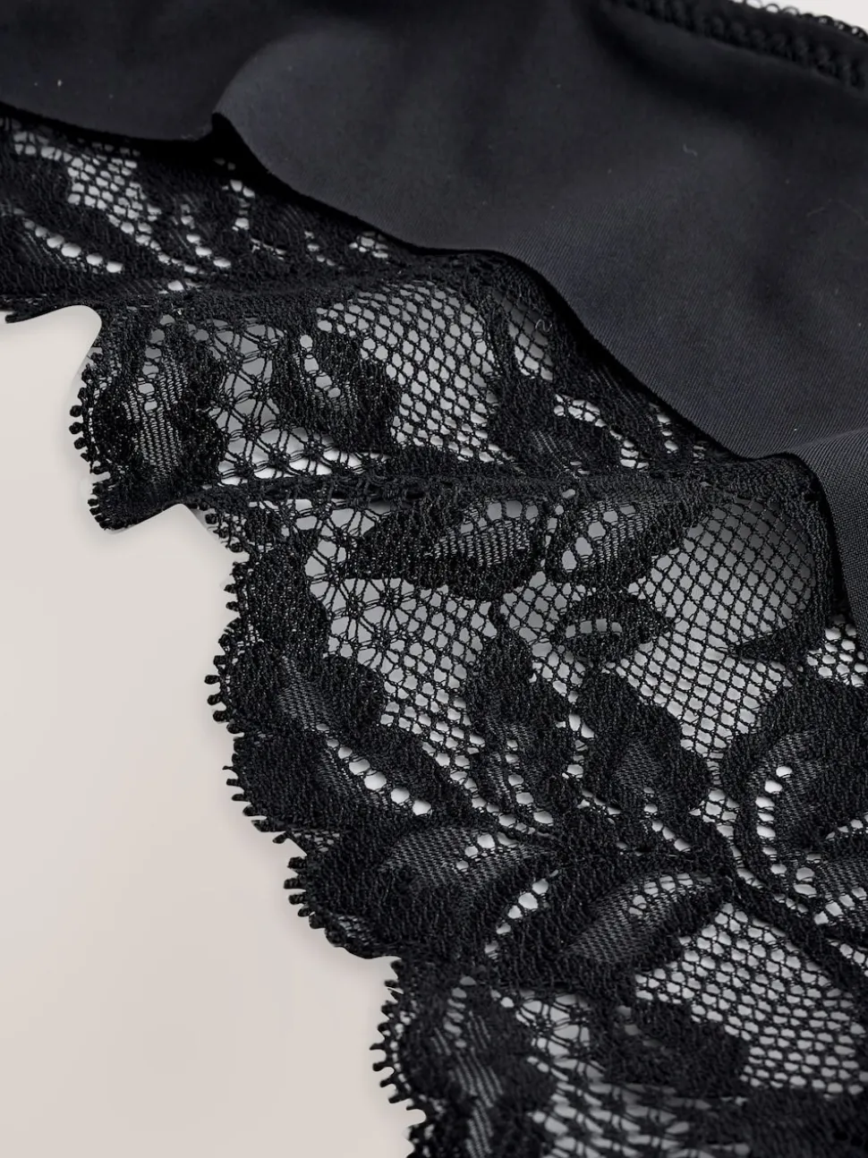 Zwart - Lace Back NVPL Knickers 7 Pack