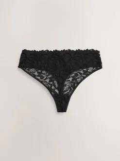 Zwart - Lace Front NVPL Knickers 3 Pack