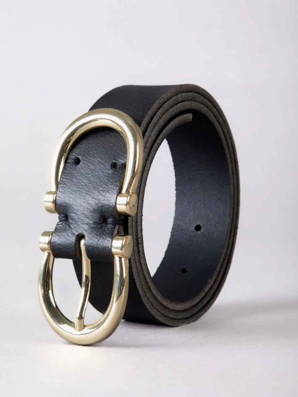 Zwart - Lakeland Leather Bowness Suède Riem met Dubbele Gesp