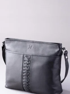 Zwart - Lakeland Leather Farlam schoudertas