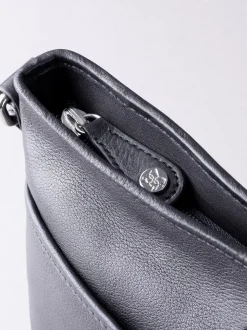 Zwart - Lakeland Leather Farlam schoudertas