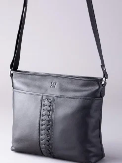 Zwart - Lakeland Leather Farlam schoudertas