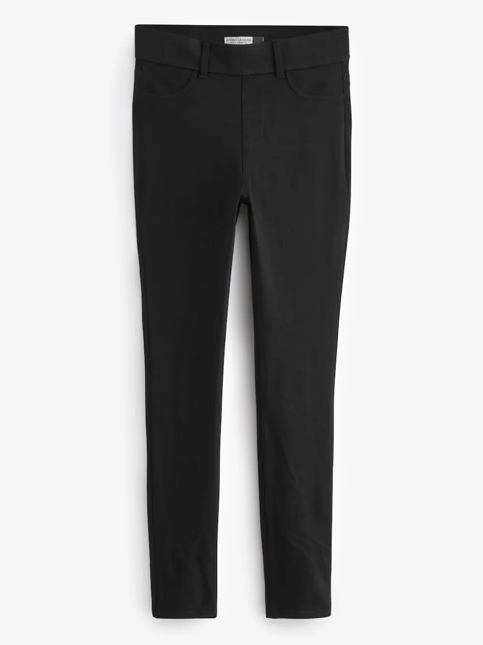 Zwart - Lange jersey denim leggings