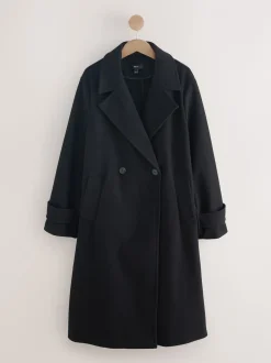 Zwart - Lange maxi-jas