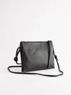 Zwart - Leren crossbodytas