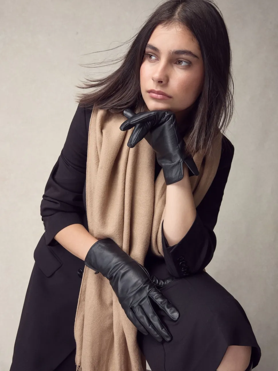 Zwart - Leren handschoenen
