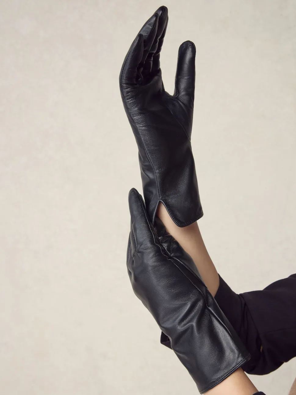 Zwart - Leren handschoenen