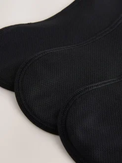 Zwart - Licht vloeiende menstruatieslips met waszak 3 verpakking