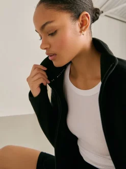 Zwart - Lichtgewicht fleece voor buiten