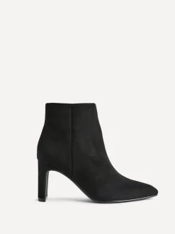 Zwart - Linzi Alisha Point Toe Block Heeled Ankle Boots