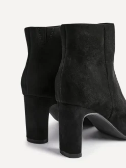 Zwart - Linzi Alisha Point Toe Block Heeled Ankle Boots