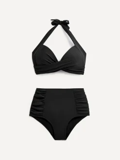 Zwart - Linzi Amalfi voorgevormde bikiniset met hoge taille