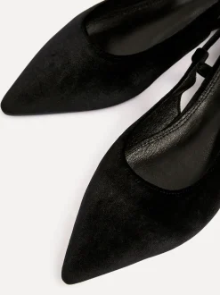 Zwart - Linzi Clasica Low Heeled Slingback Courts