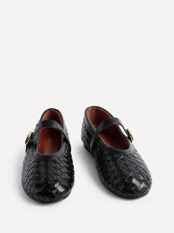 Zwart - Linzi Dagelijkse Geweven Lage schoenen Met Gesp