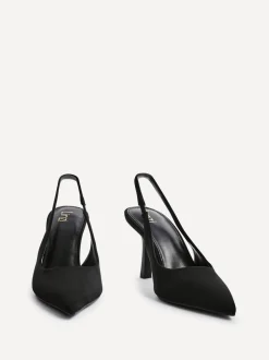 Zwart - Linzi Dash Slingback Court Heels