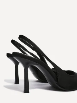 Zwart - Linzi Dash Slingback Court Heels