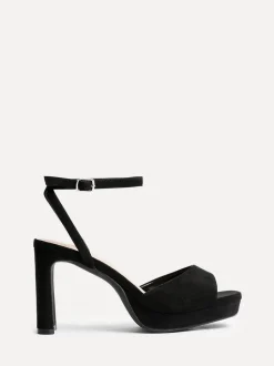 Zwart - Linzi Diva Platform Block Heels