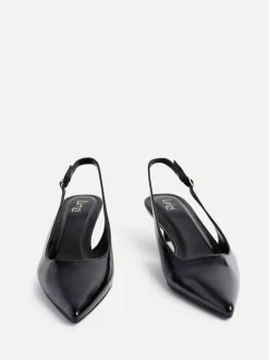 Zwart - Linzi Elvira slingback pumps met kleine hak