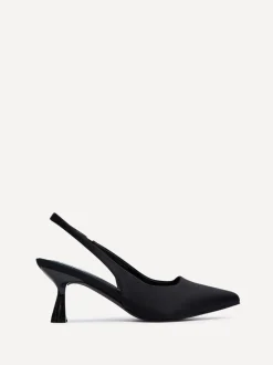 Zwart - Linzi Izzie slingback pumps met brede pasvorm en hoge hakken
