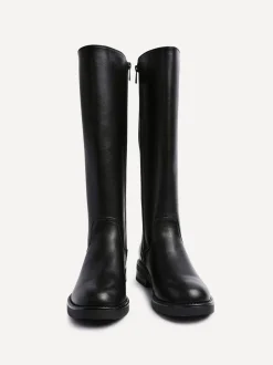 Zwart - Linzi League High Leg Boots with Gusset Back
