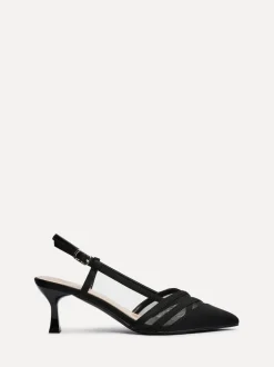 Zwart - Linzi Milan mesh pumps met hakken