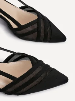 Zwart - Linzi Milan mesh pumps met hakken