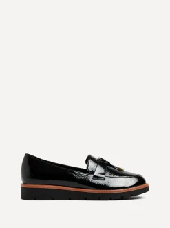 Zwart - Linzi Nancy Patent Loafers With Tassel Detail