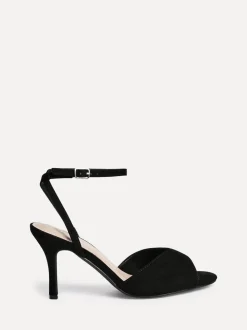 Zwart - Linzi Parlour Peep Toe Stiletto Heel Sandals