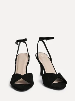 Zwart - Linzi Parlour Peep Toe Stiletto Heel Sandals