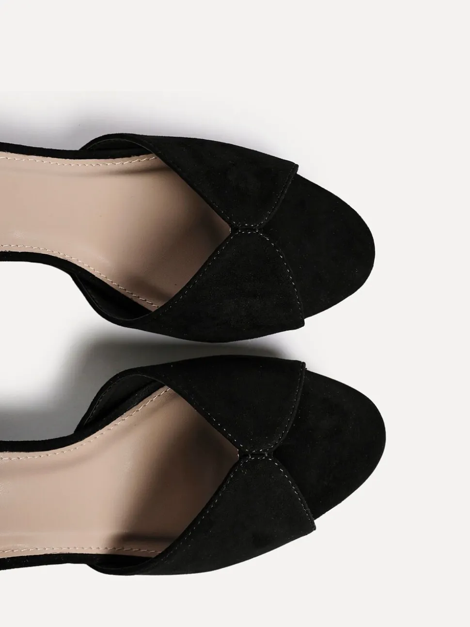 Zwart - Linzi Parlour Peep Toe Stiletto Heel Sandals