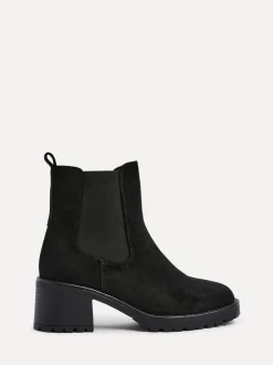 Zwart - Linzi Path Block Heel Chelsea Boots