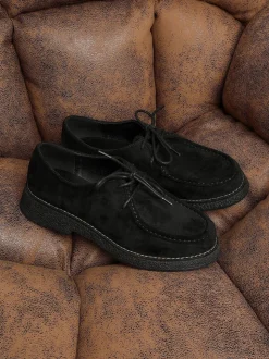 Zwart - Linzi Perth Laced Chunky Loafers