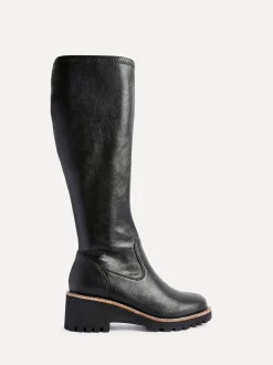 Zwart - Linzi Resist Stretch High Leg Wedge Boots